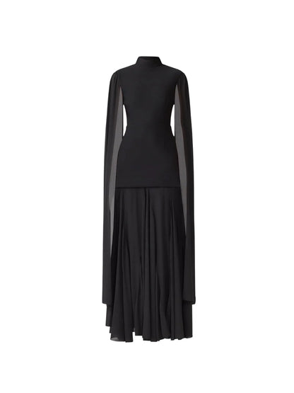 Vesper Cape Sleeve Maxi Dress