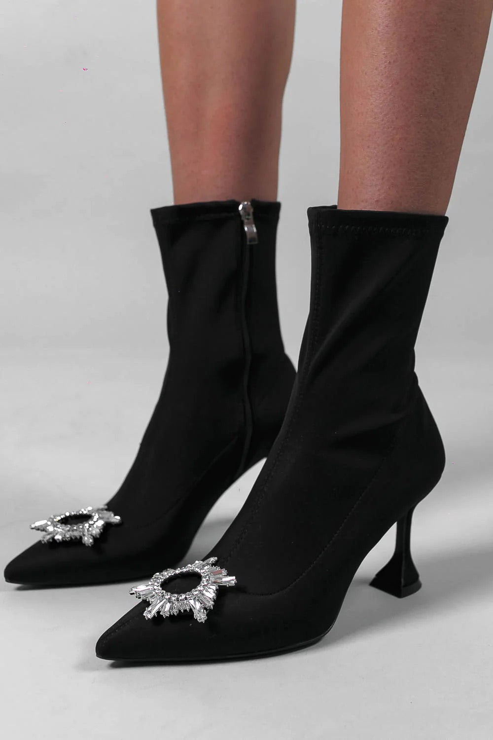 Black diamond stiletto boots (8306327322862)