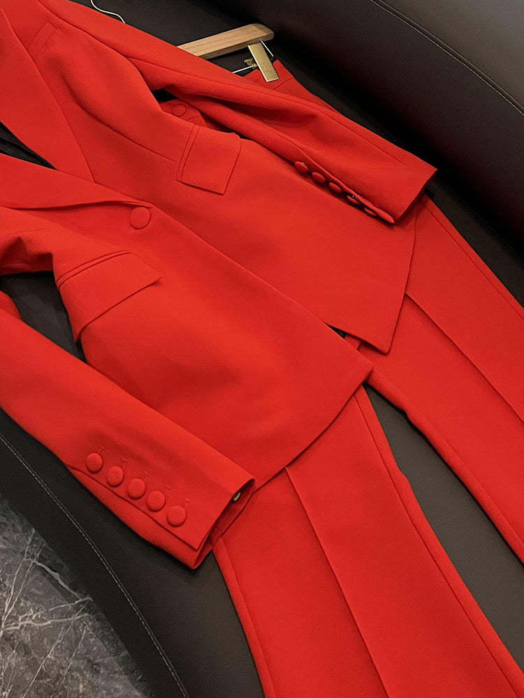 Red blazer/suit set (8140931268846)