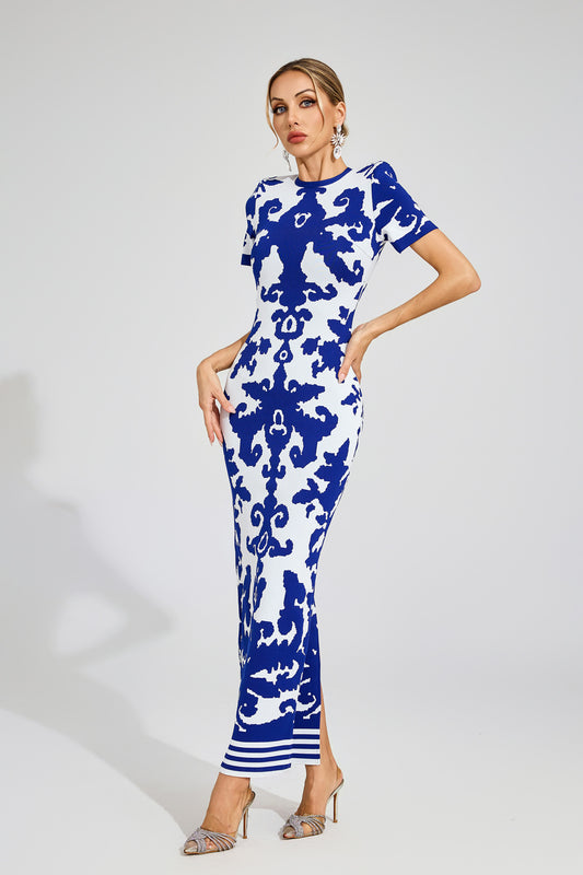 Monaco Knit Print Maxi Dress