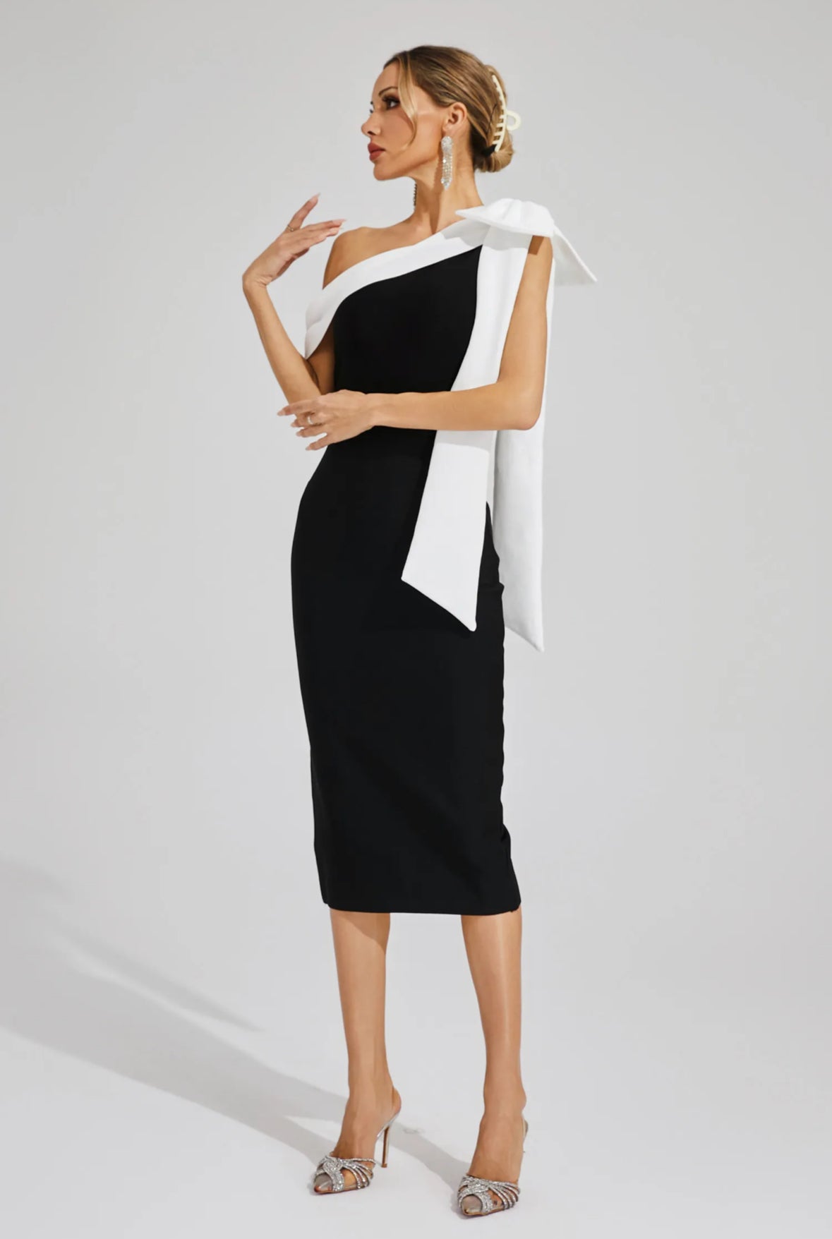 Kelly off shoulder midi dress
