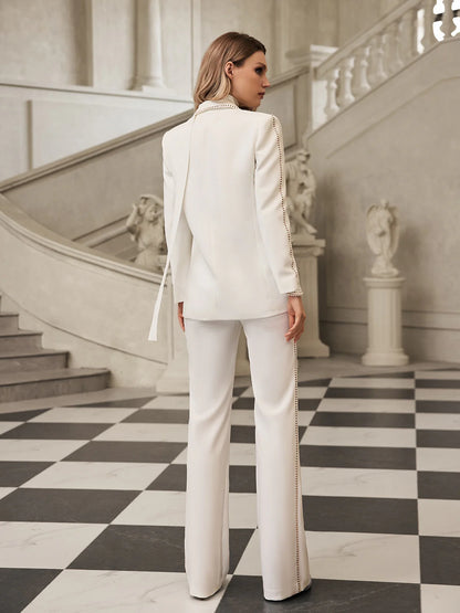 Lumière Crystal Trim Pantsuit