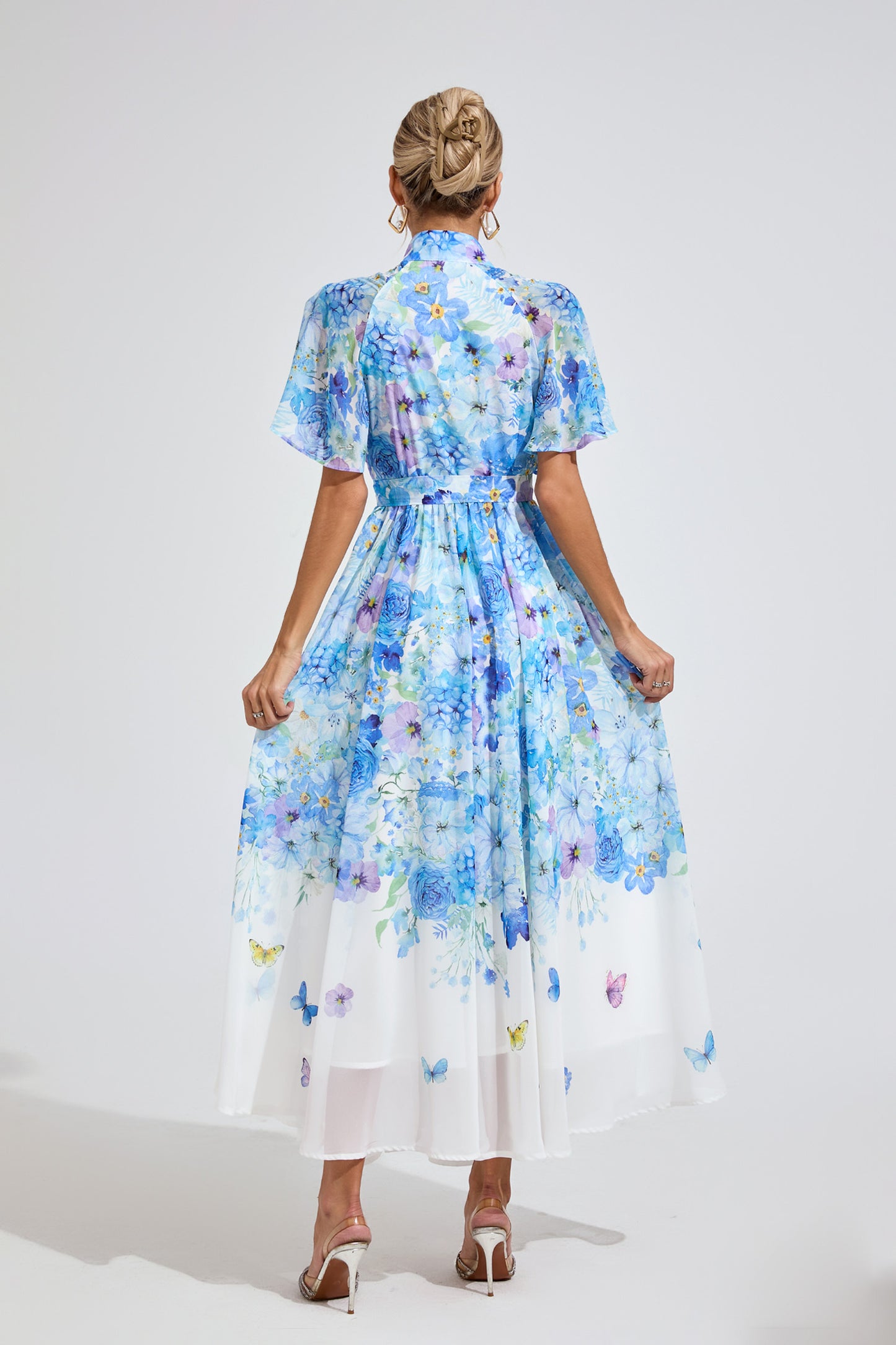 Élise Butterfly Garden Maxi Dress