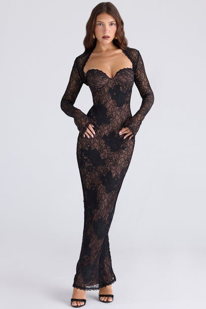 Velora Lace Sculpt Maxi Dress