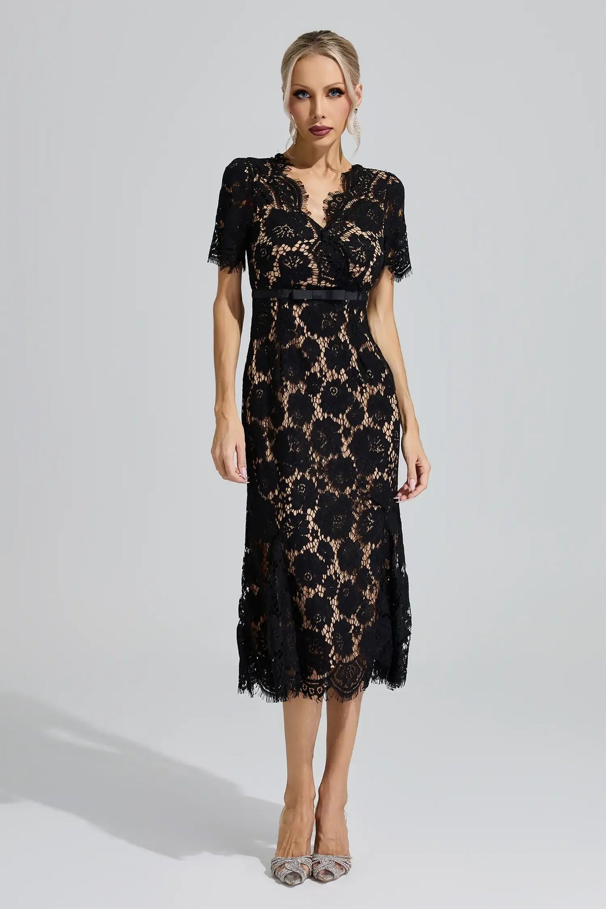 Selene Lace Midi Dress
