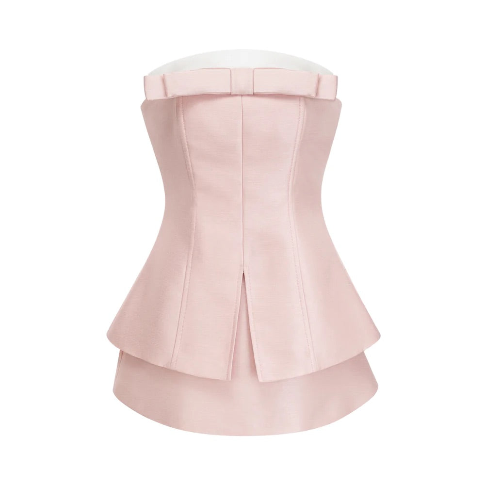 Ola pink top/skirt set