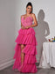 Tulle pink maxi dress