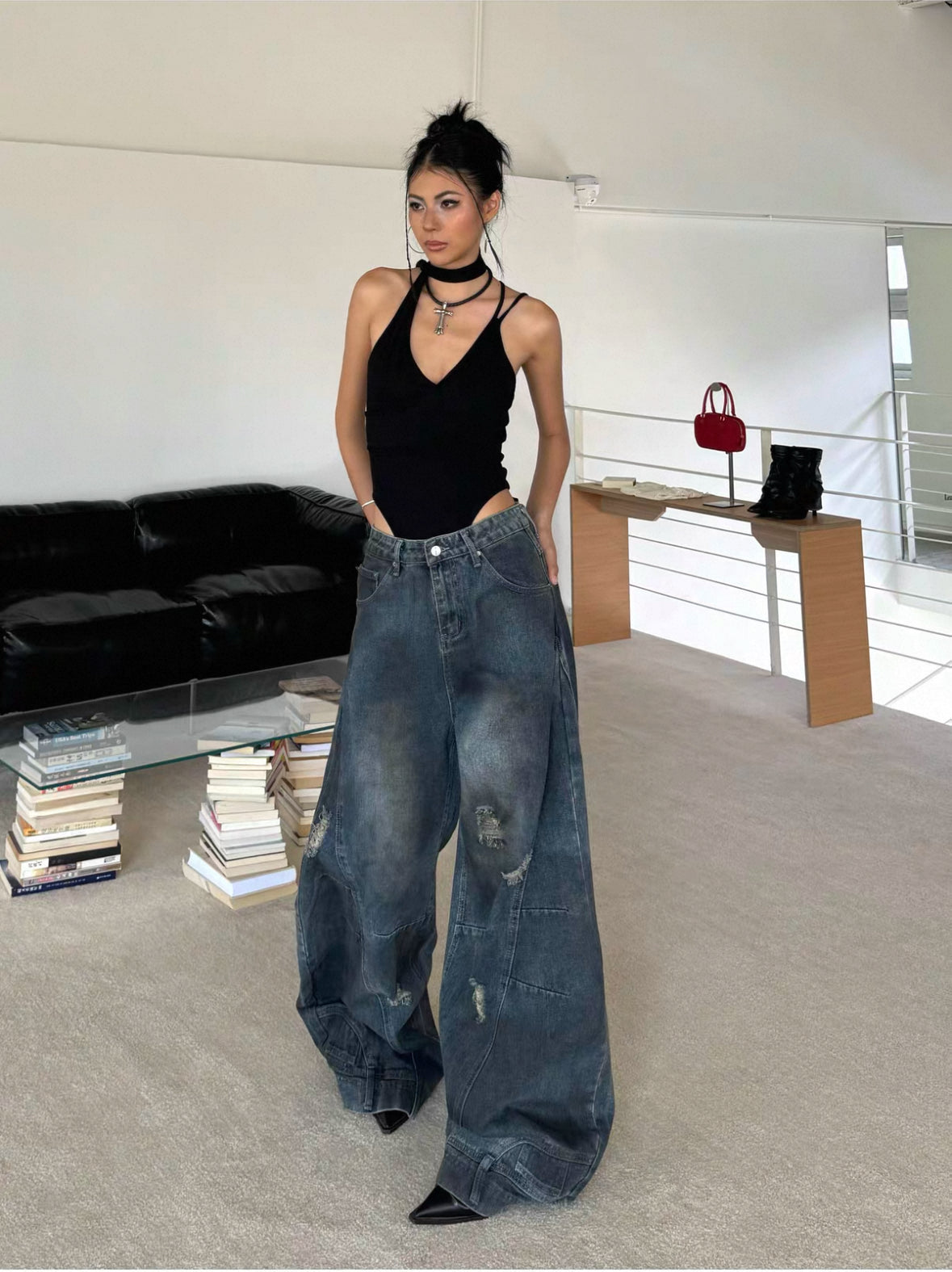 Akari Volume Denim Pants