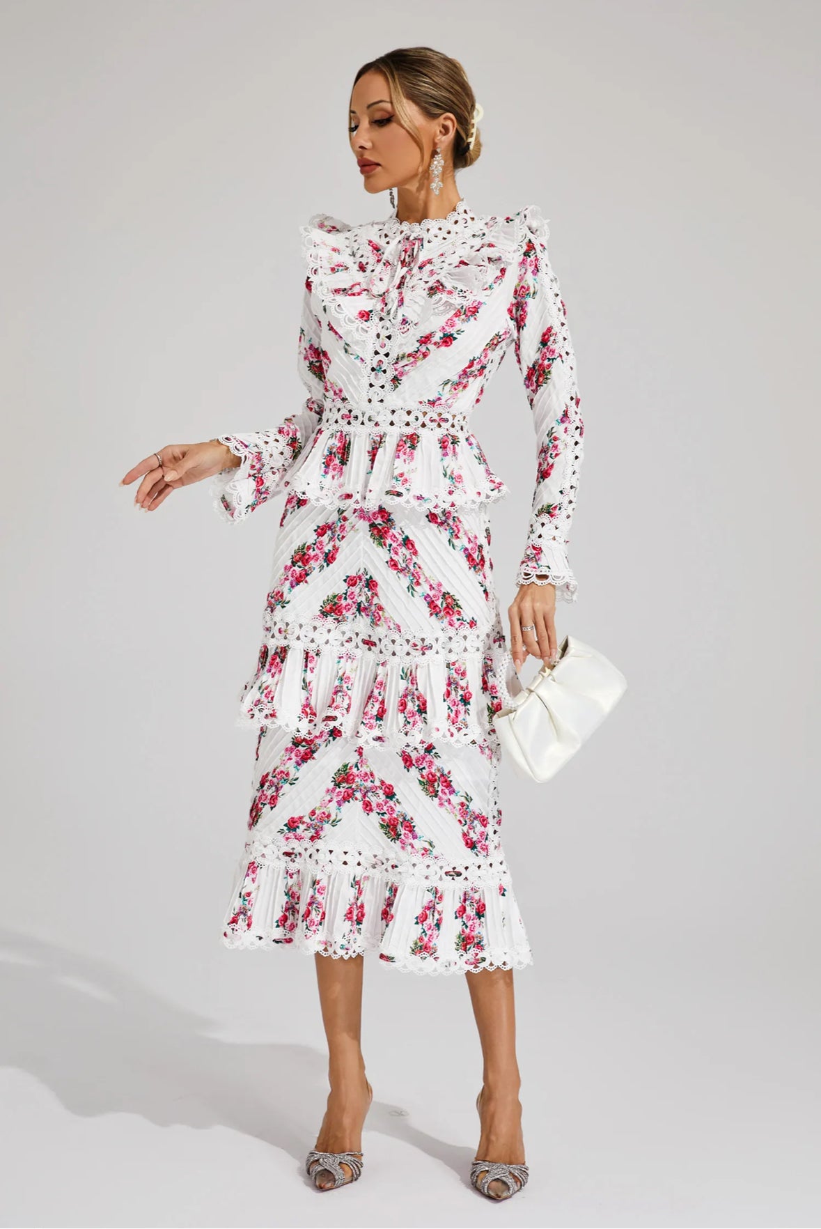 Fiorella Ruffle Midi Dress