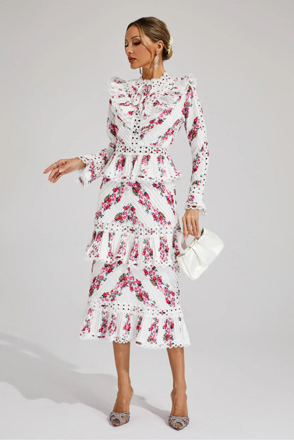 Fiorella Ruffle Midi Dress