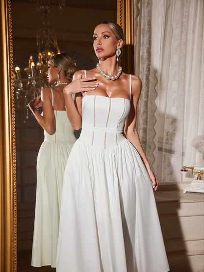 Amélie Corset Flare Midi Dress