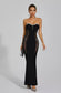 Marne rhinestone black maxi dress