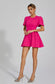 Nico flare mini pink dress