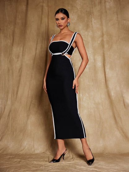 Black/white top/skirt set