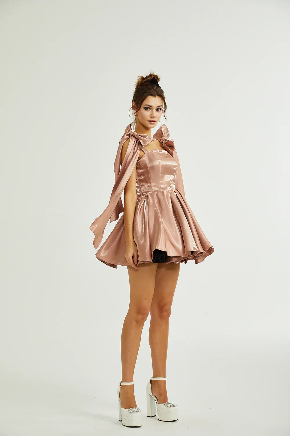 Nickie satin mini dress