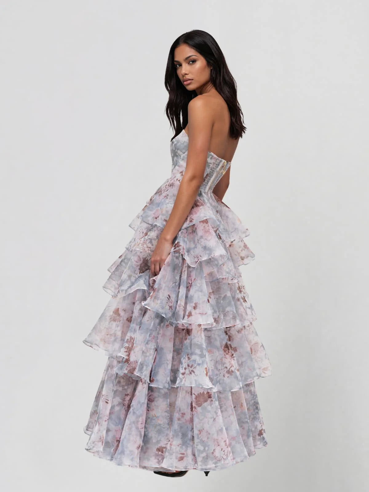 Amélie Floral Ruffle Maxi Dress