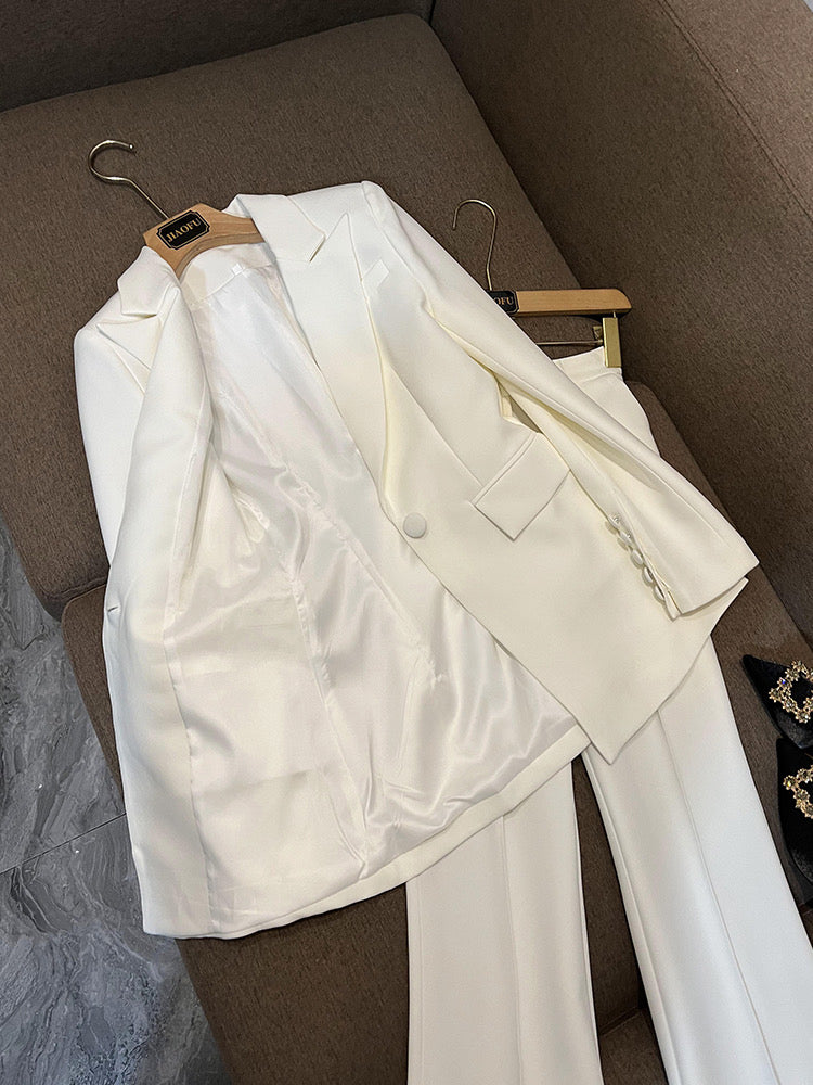 Simple white suit set (8140910723310)