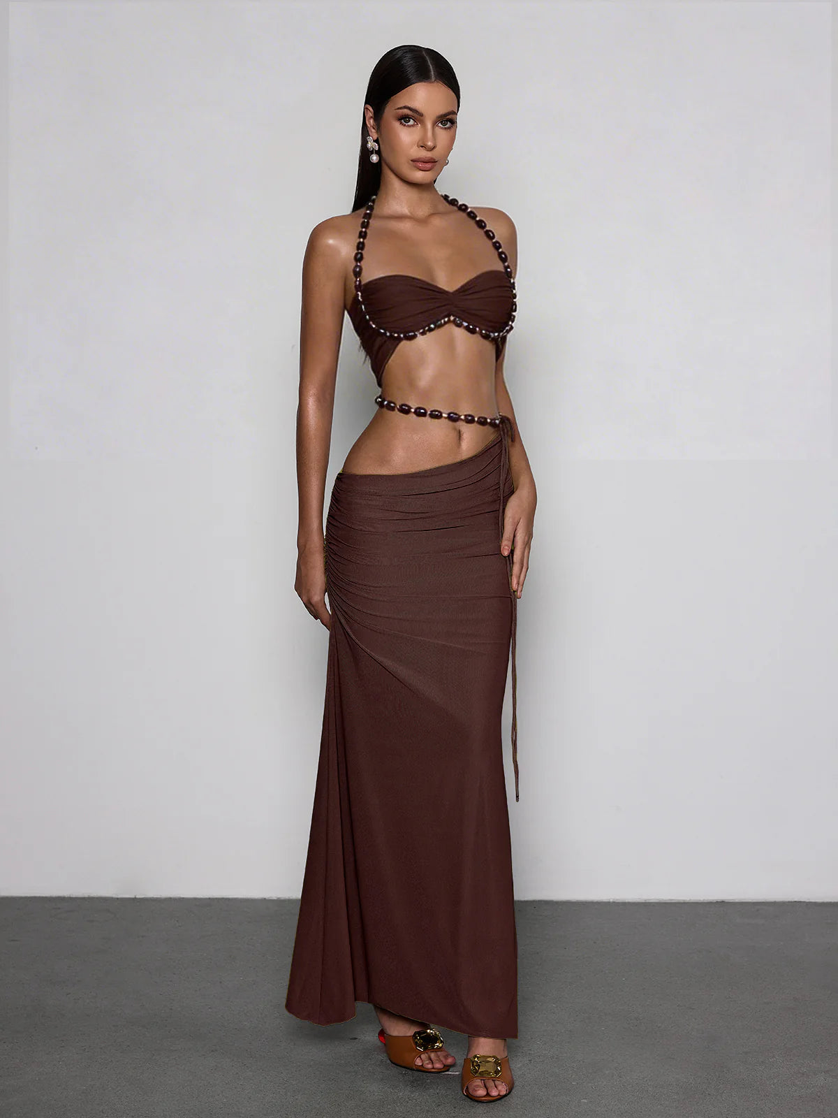 Amara Beaded Maxi Set
