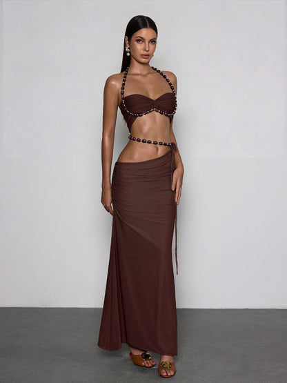 Amara Beaded Maxi Set