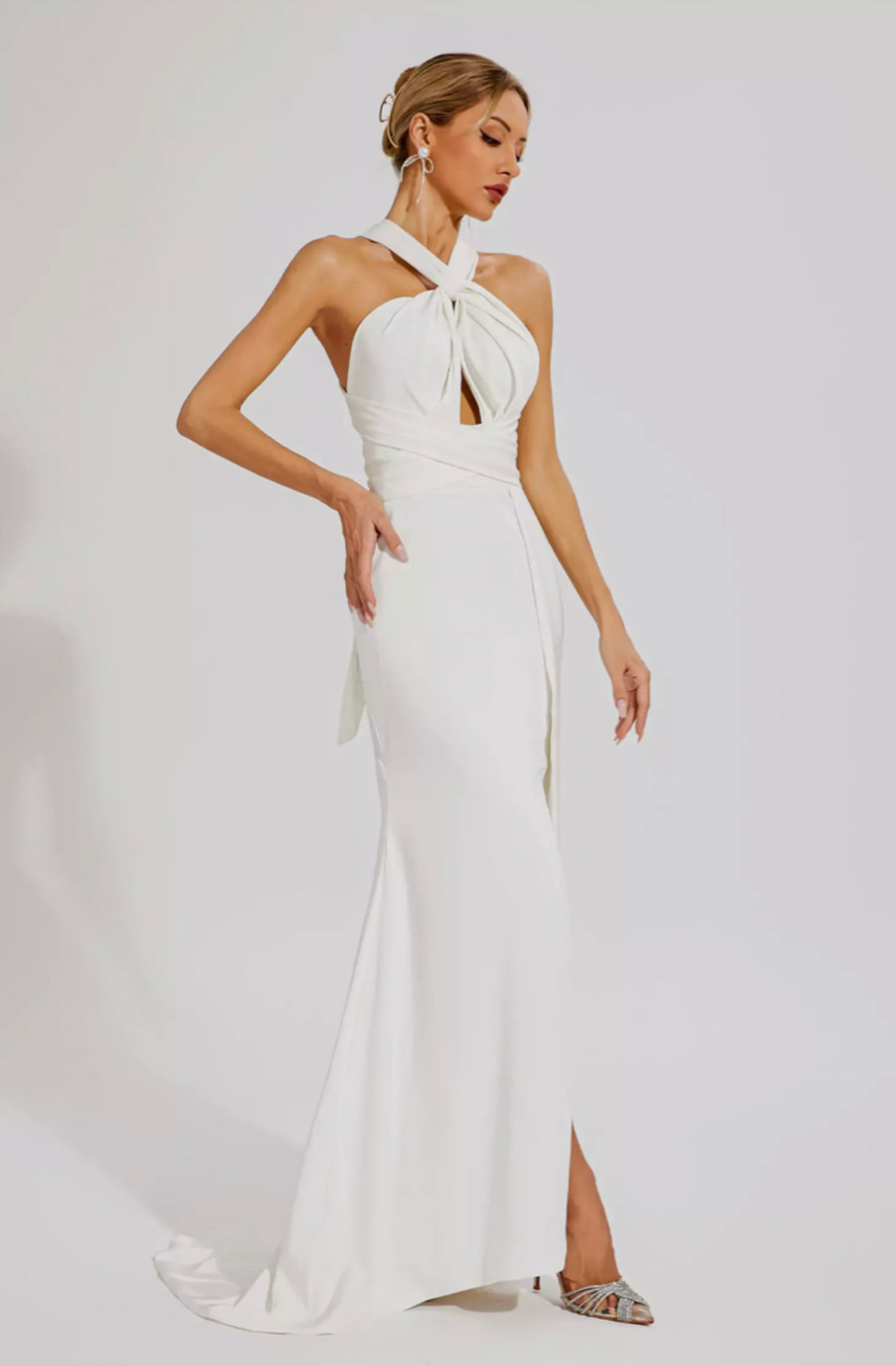 Alexia White maxi dress