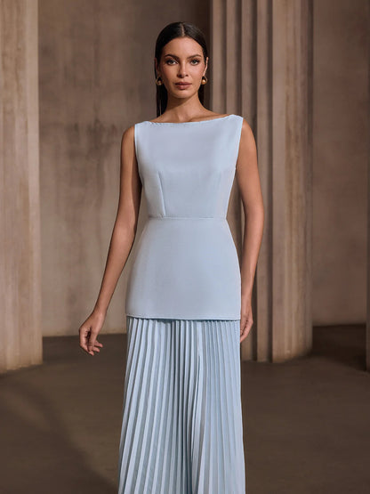 Serena Pleated Maxi Dress