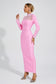 Elsa rhinestone pink maxi dress