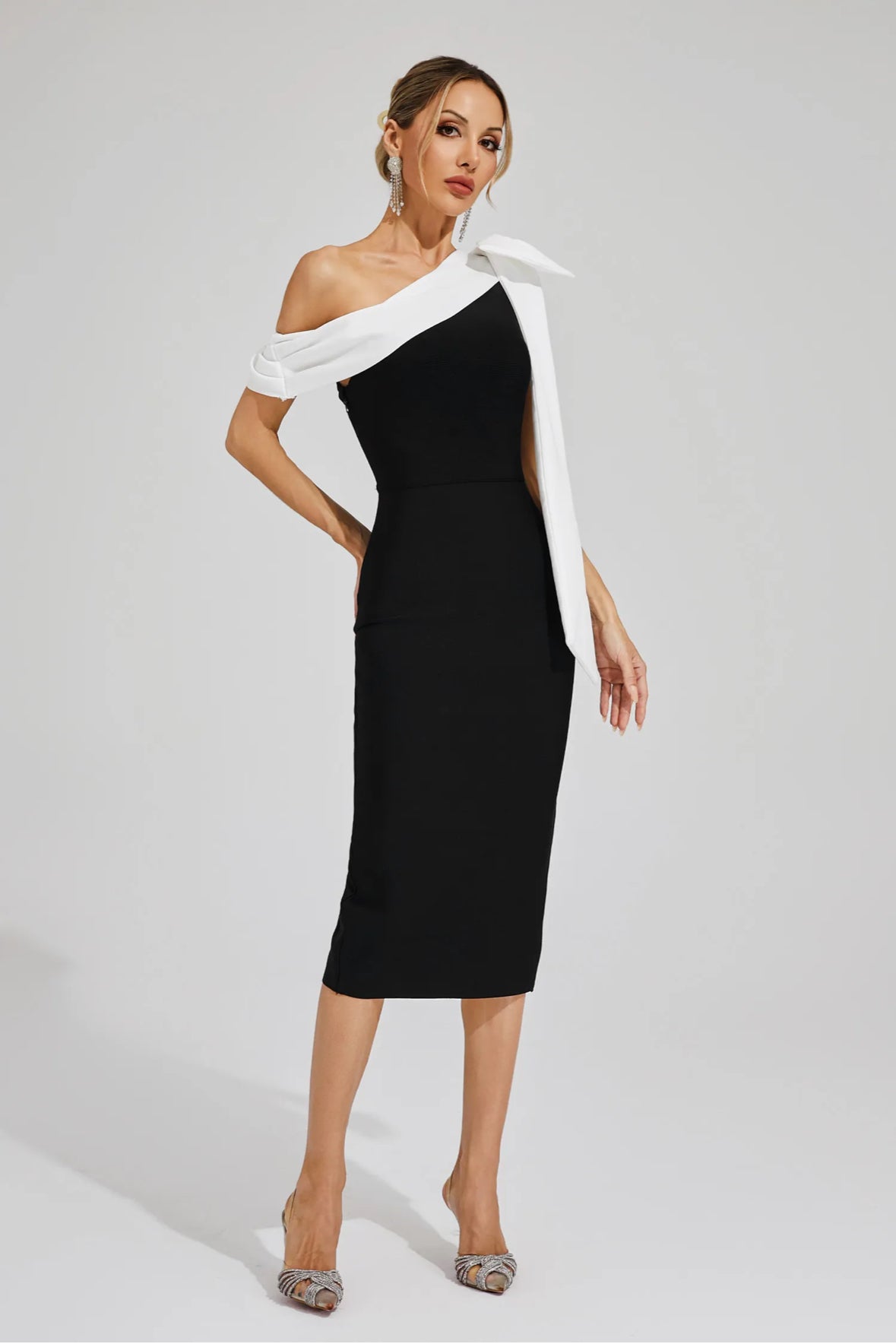 Kelly off shoulder midi dress