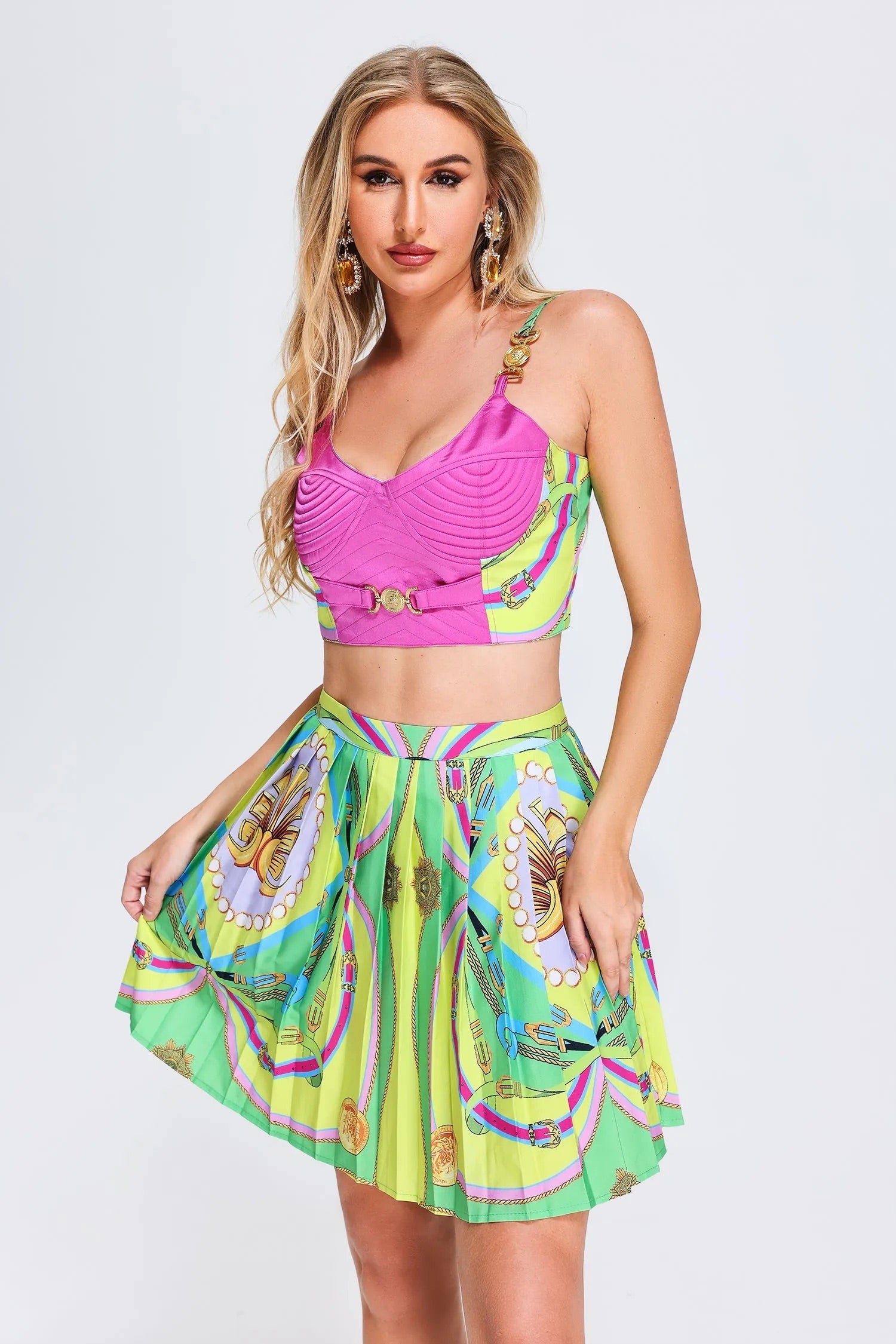 Printed top/skirt set (8307550322926)