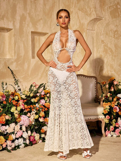 Elle Lace Cutout Maxi Dress