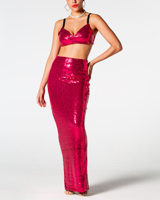 EM sequin top/skirt set (8270824079598)