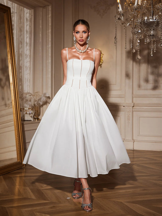 Amélie Corset Flare Midi Dress