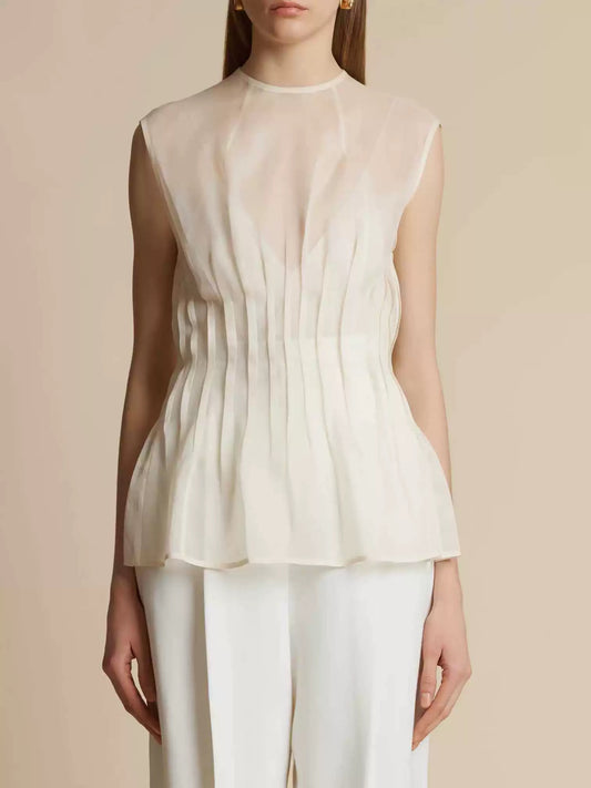Silk Sculpted Blouse