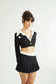 Azie cropped blazer/skirt set