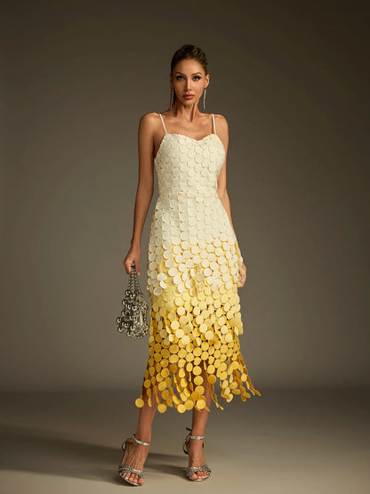 Aurélie Ombre Circle Midi Dress