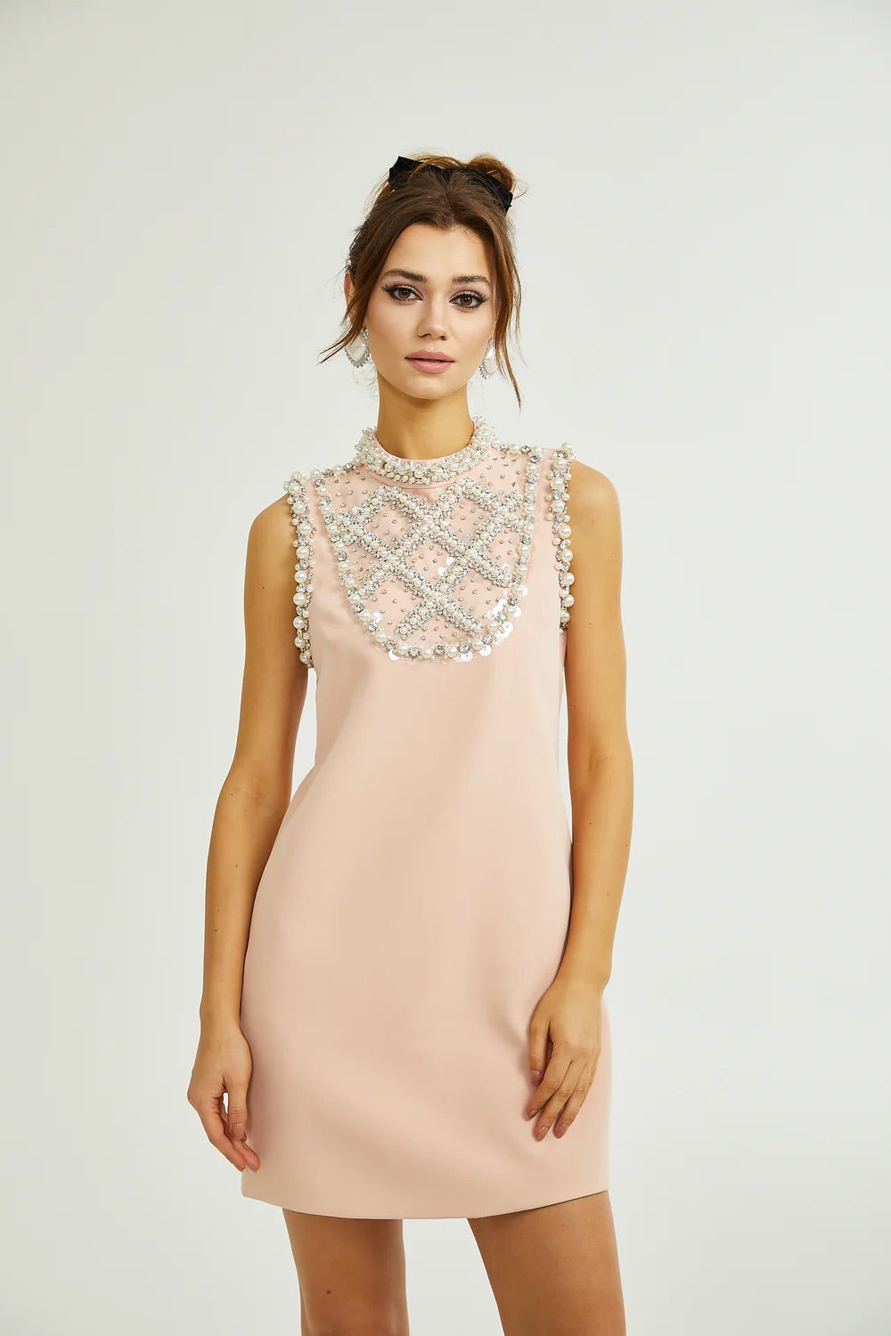 Sina Pearl embellished mini dress