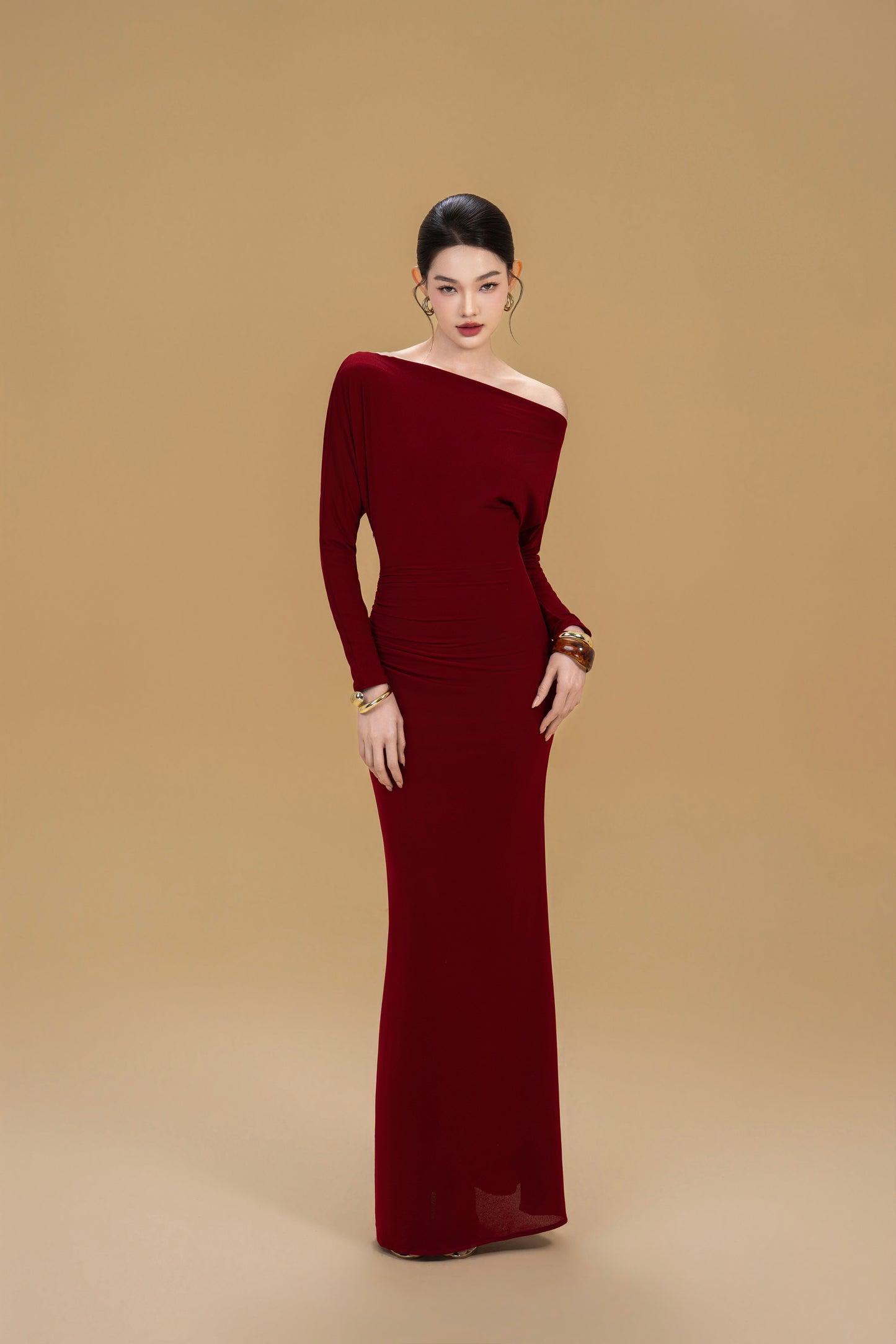 Athena Off-Shoulder Maxi Dress