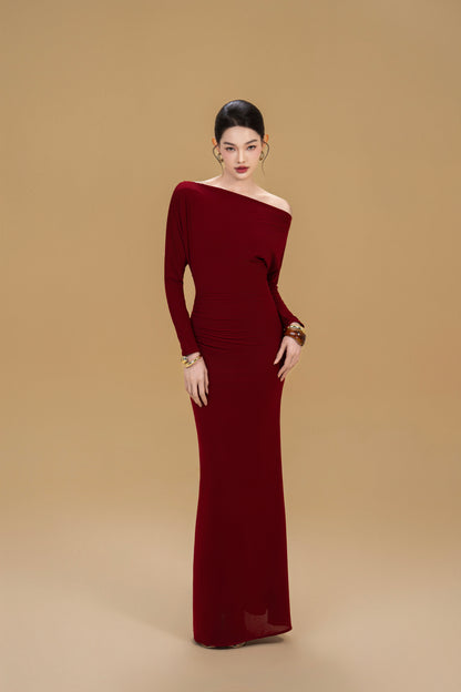Athena Off-Shoulder Maxi Dress