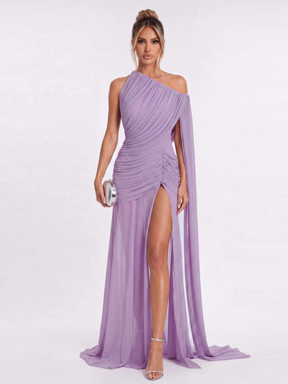 Aurelia Draped One-Shoulder Maxi Dress