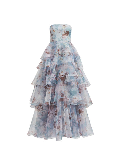 Amélie Floral Ruffle Maxi Dress