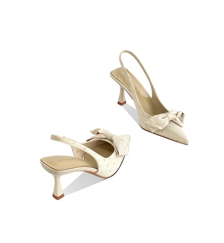 Amélie Crystal Slingback Heels