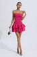 Bridget Pink ruffle mini dress