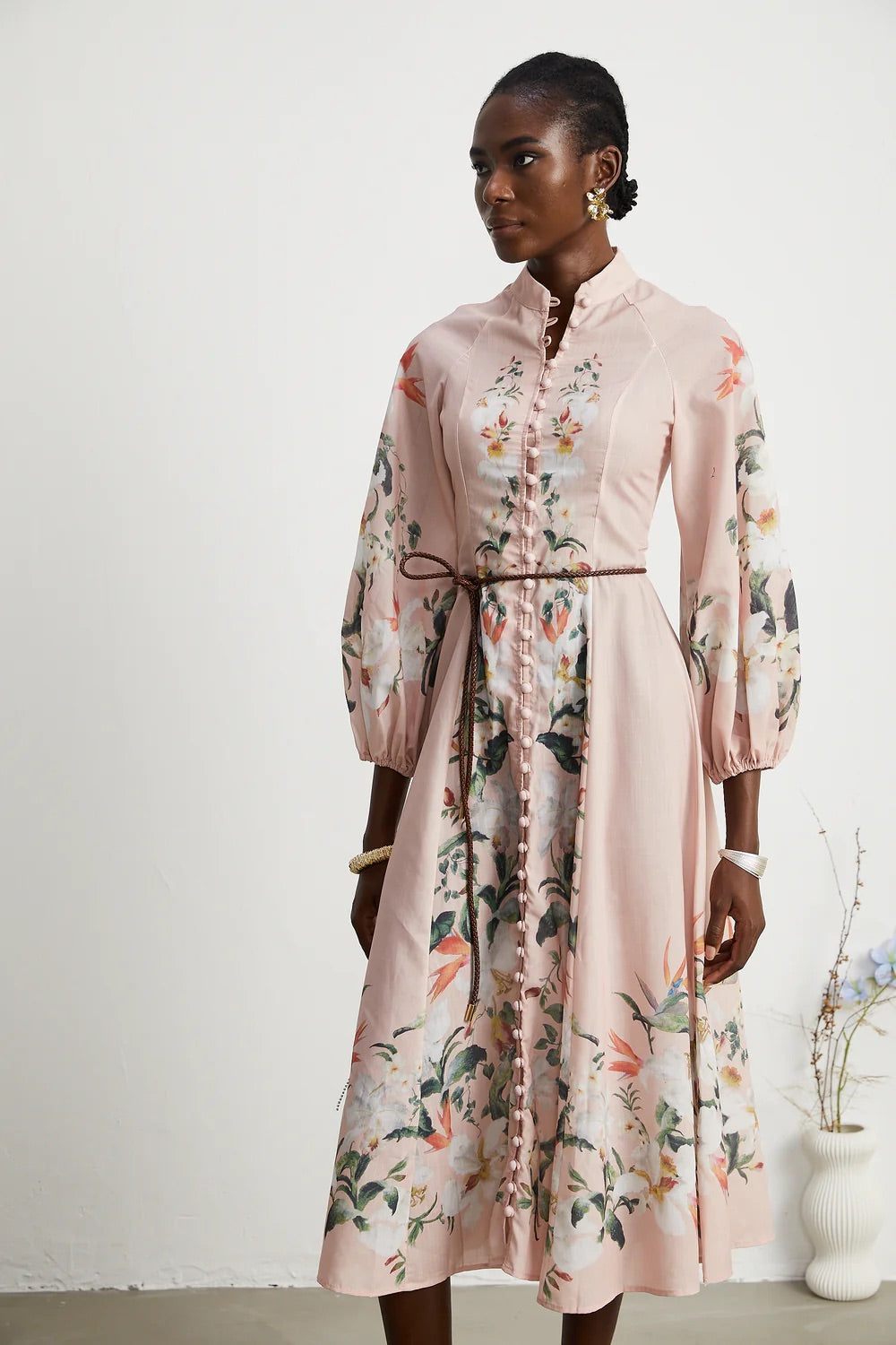 Aviana floral midi dress