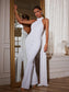 Cornelius white backless jumpsuit