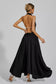 Patricia backless black maxi dress