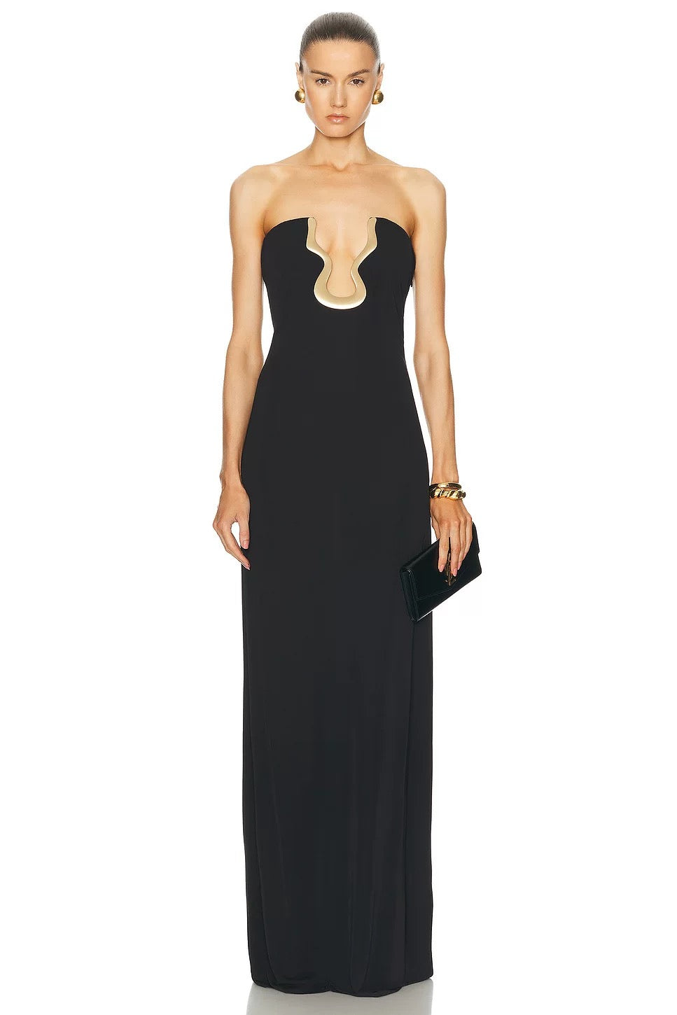 Strapless bandage black  maxi dress