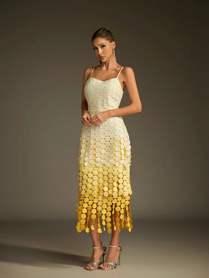 Aurélie Ombre Circle Midi Dress