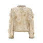 SEMI-SHEER FLOWER BEADED ORGANZA LIGHT LUXURY JACKET