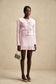 Pink Waffle-knit jacket/skirt set