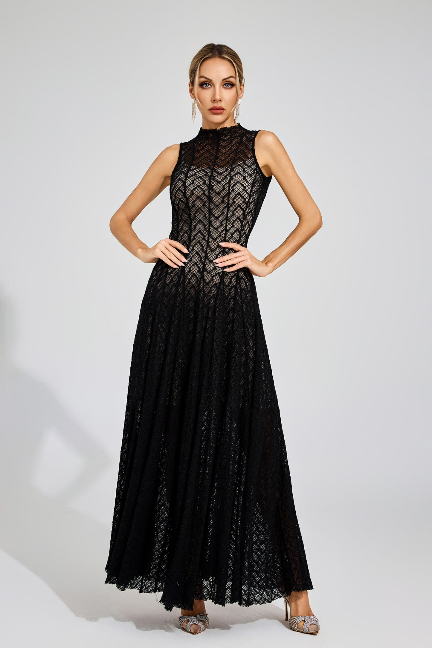 Margot Lace Illusion Gown