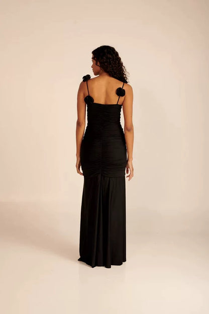 Isla Flower Petal Strap Gown